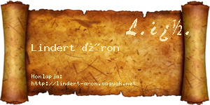 Lindert Áron névjegykártya